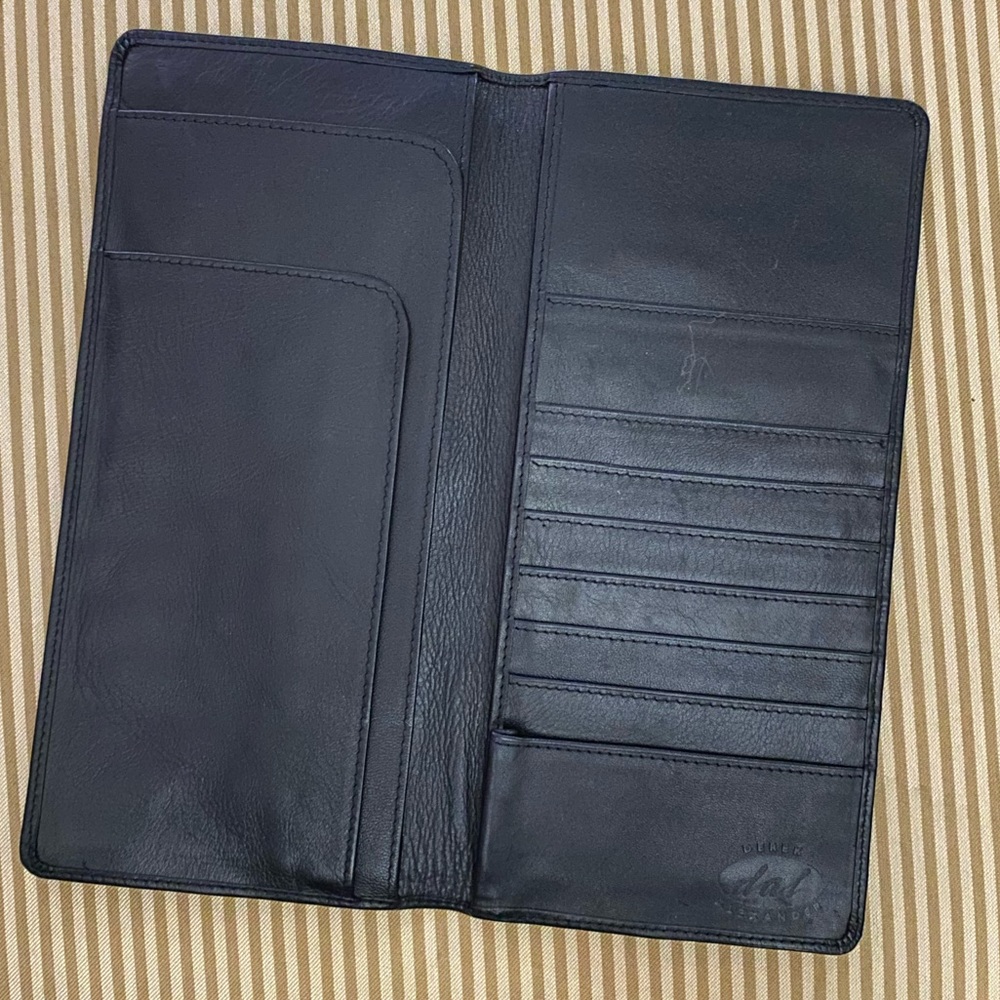 Derek Alexander breast pocket wallet black leather